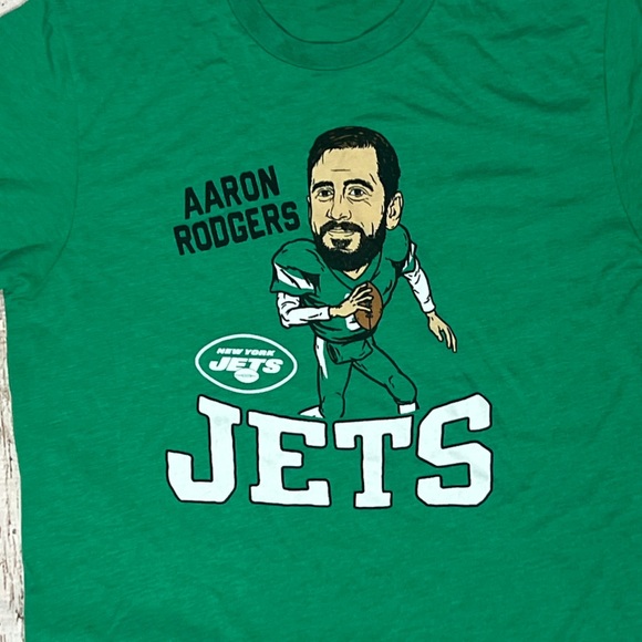 New York Jets Aaron Rodgers Caricature Cartoon NFL Football Homage Tshirt - Picture 2 of 5